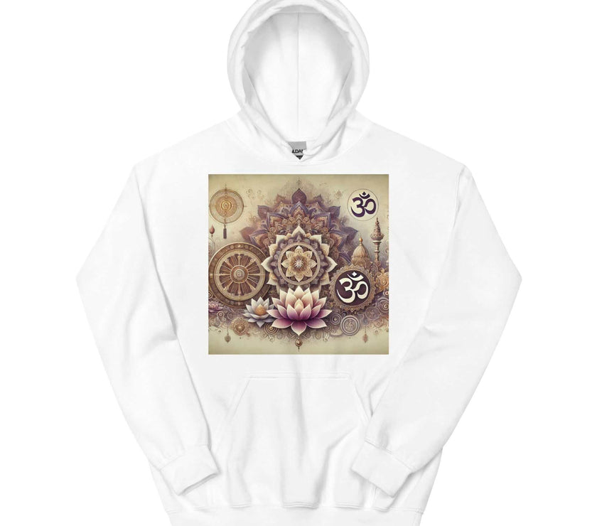 **Damen Om Altar Hoodie – Spirituell, Gemütlich & Künstlerisch, Om-Symbol, Meditation, Yoga, Boho-Chic, Bedeutungsvolle Mode**