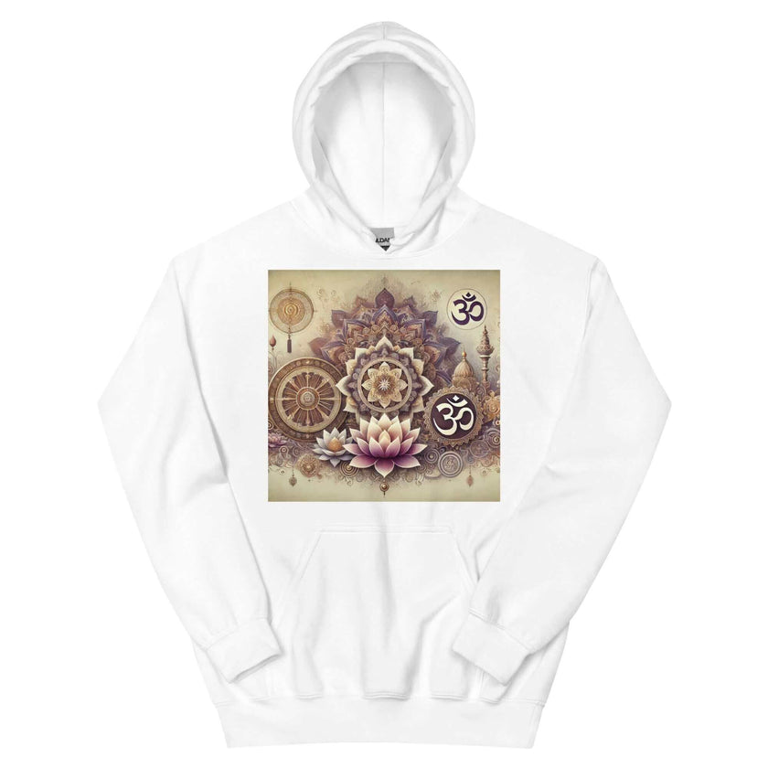 **Damen Om Altar Hoodie – Spirituell, Gemütlich & Künstlerisch, Om-Symbol, Meditation, Yoga, Boho-Chic, Bedeutungsvolle Mode**