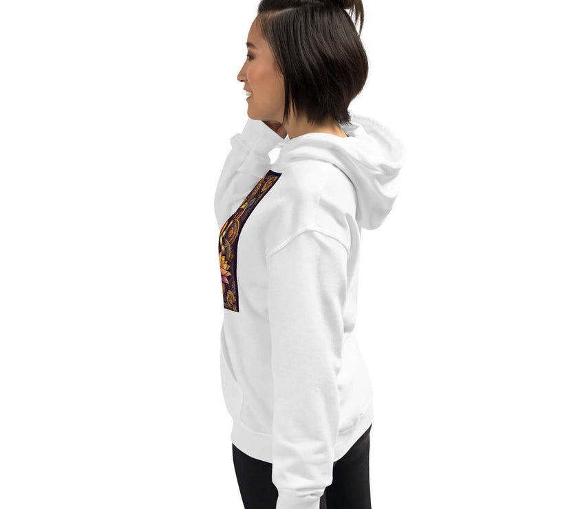 **Om of the Three Gods Hoodie – Ganesha, Shiva, Parvati Design, Spiritual, Artistic, Comfortable, Balanced Energy**