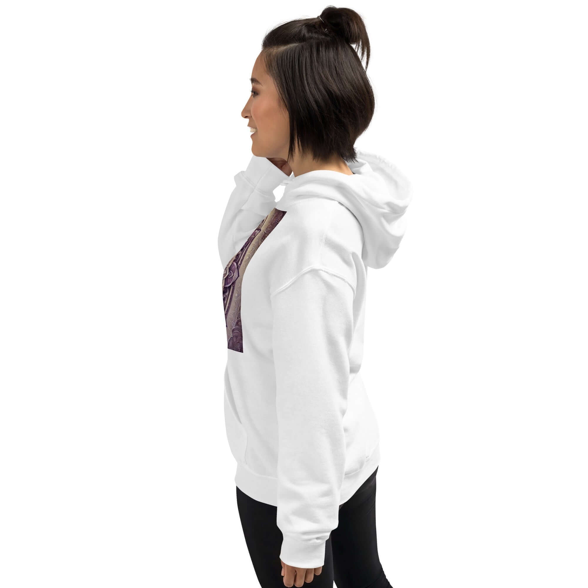Golden Damen Buddha Mandala Hoodie, Spiritueller Komfort, Boho-Chic, Künstlerische Mode, Achtsamkeits-Hoodie, Meditation SatoriSoul