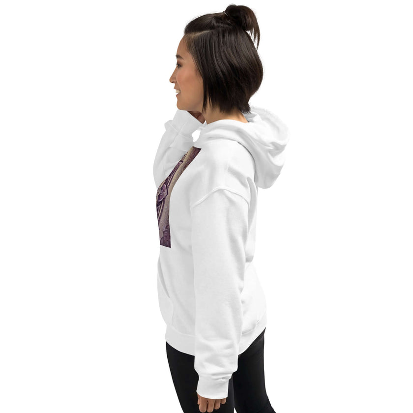 Golden Women's Buddha Mandala Hoodie, Spiritual Comfort, Boho Chic, Artistic Fashion, Mindfulness Hoodie, Meditation