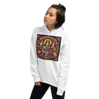 **Om of the Three Gods Hoodie – Ganesha, Shiva, Parvati Design, Spiritual, Artistic, Comfortable, Balanced Energy**