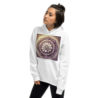 Golden Women's Buddha Mandala Hoodie, Spiritual Comfort, Boho Chic, Artistic Fashion, Mindfulness Hoodie, Meditation