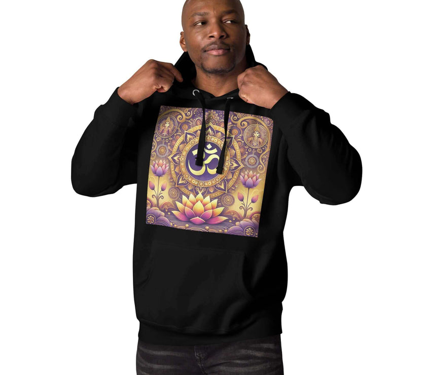 herren om lotus hoodie – premium-qualitä