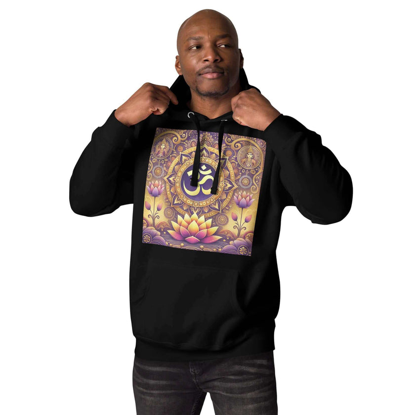 herren om lotus hoodie – premium-qualitä