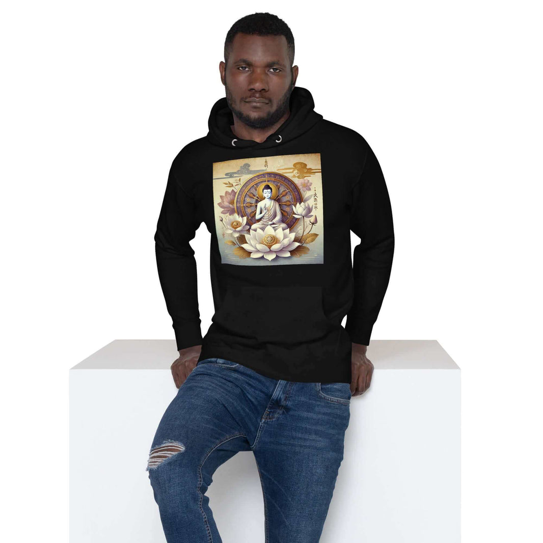 herren shiva lotus blume hoodie – premium-qualitä