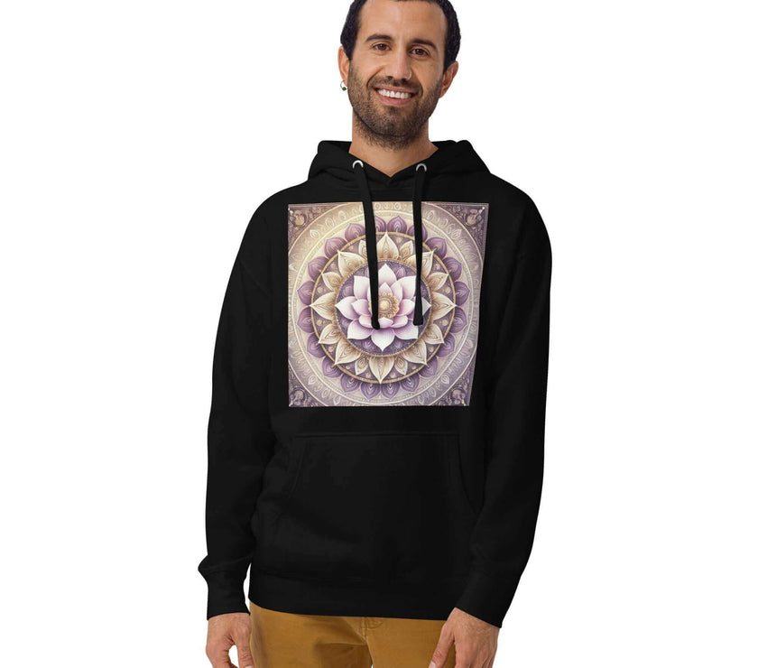 herren lotus mandala hoodie – premium qualitä