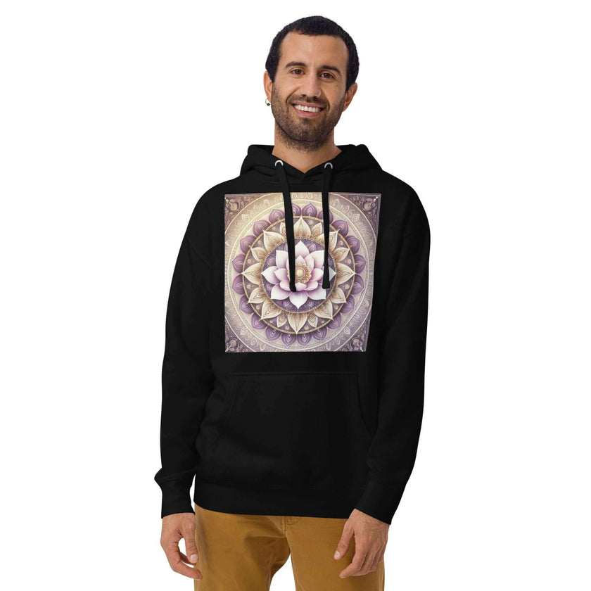 herren lotus mandala hoodie – premium qualitä