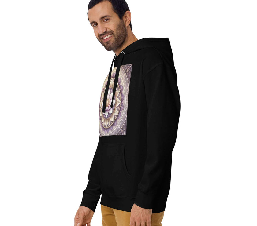 herren lotus mandala hoodie – premium qualitä