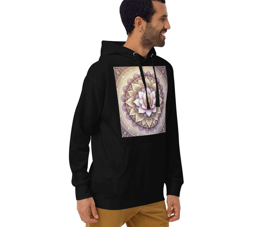 herren lotus mandala hoodie – premium qualitä