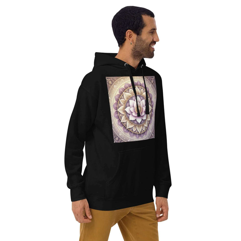 herren lotus mandala hoodie – premium qualitä