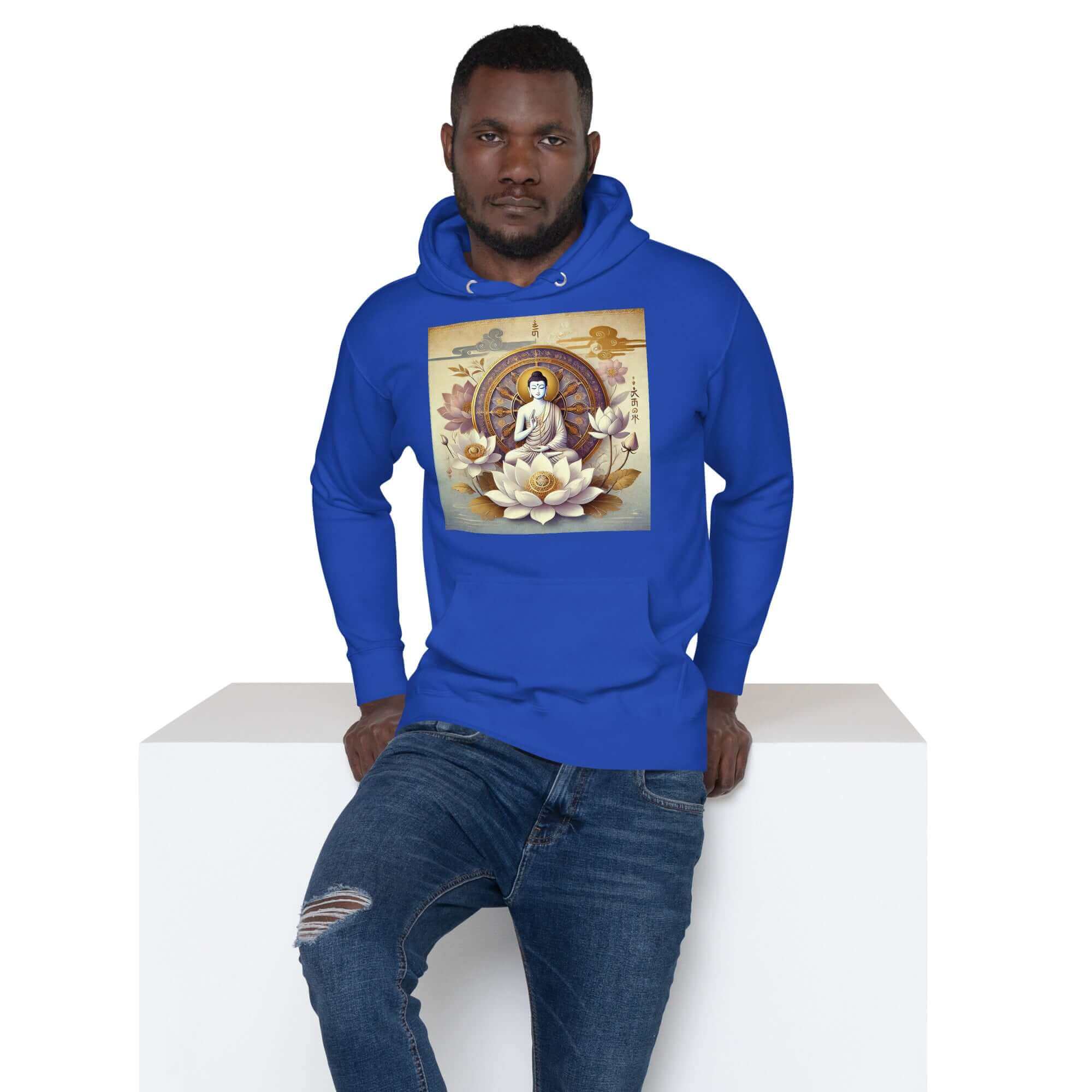 herren shiva lotus blume hoodie – premium-qualitä