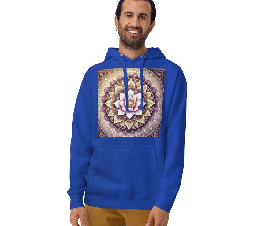 herren lotus mandala hoodie – premium qualitä