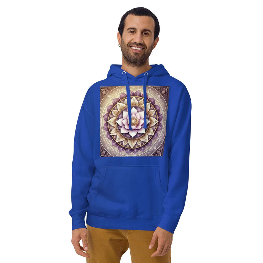 herren lotus mandala hoodie – premium qualitä