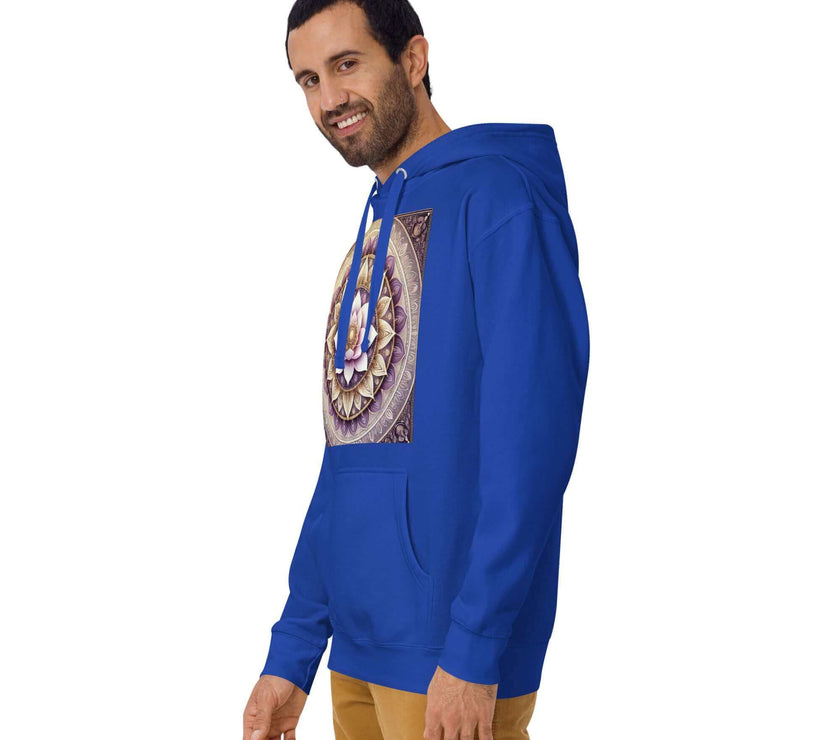 herren lotus mandala hoodie – premium qualitä