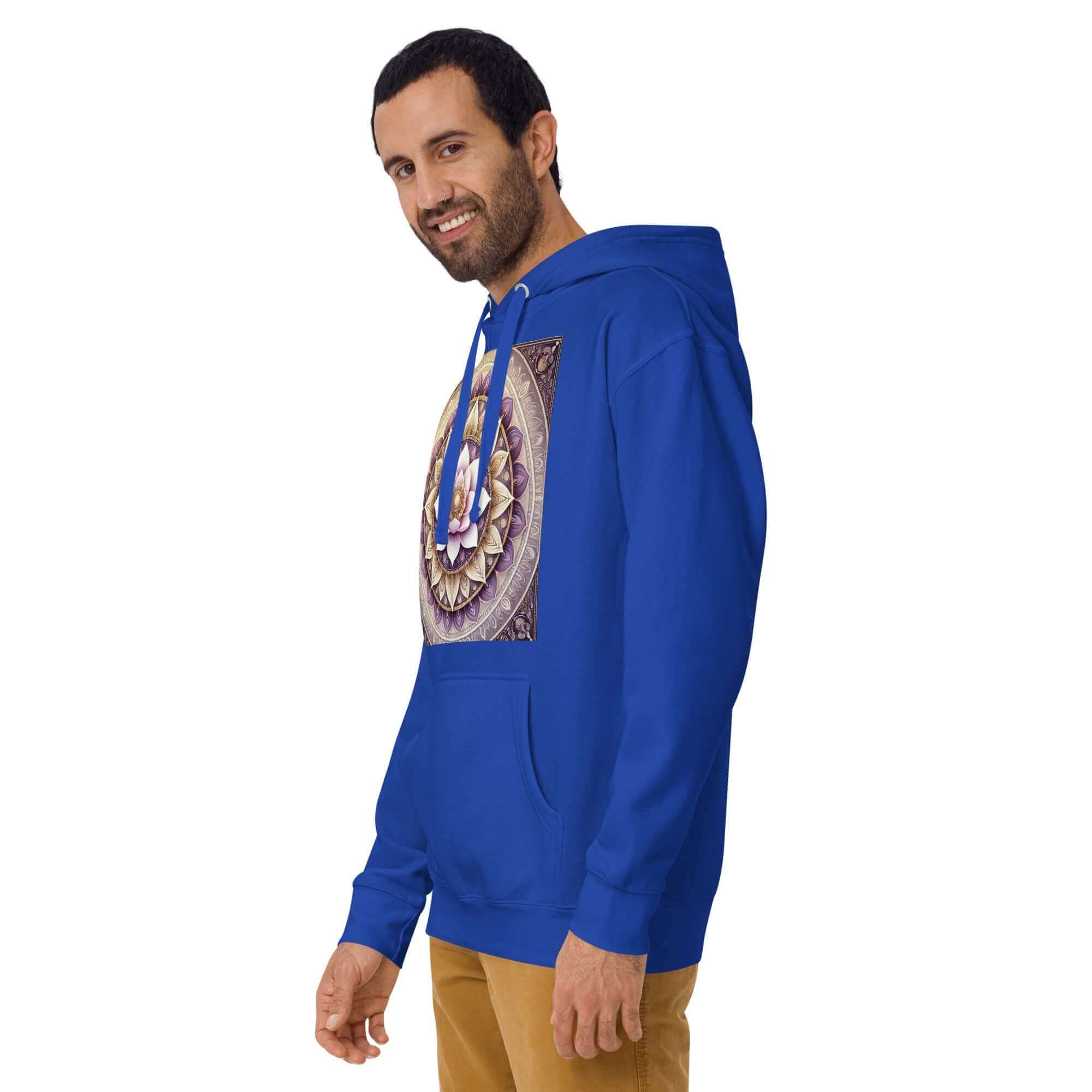 herren lotus mandala hoodie – premium qualitä
