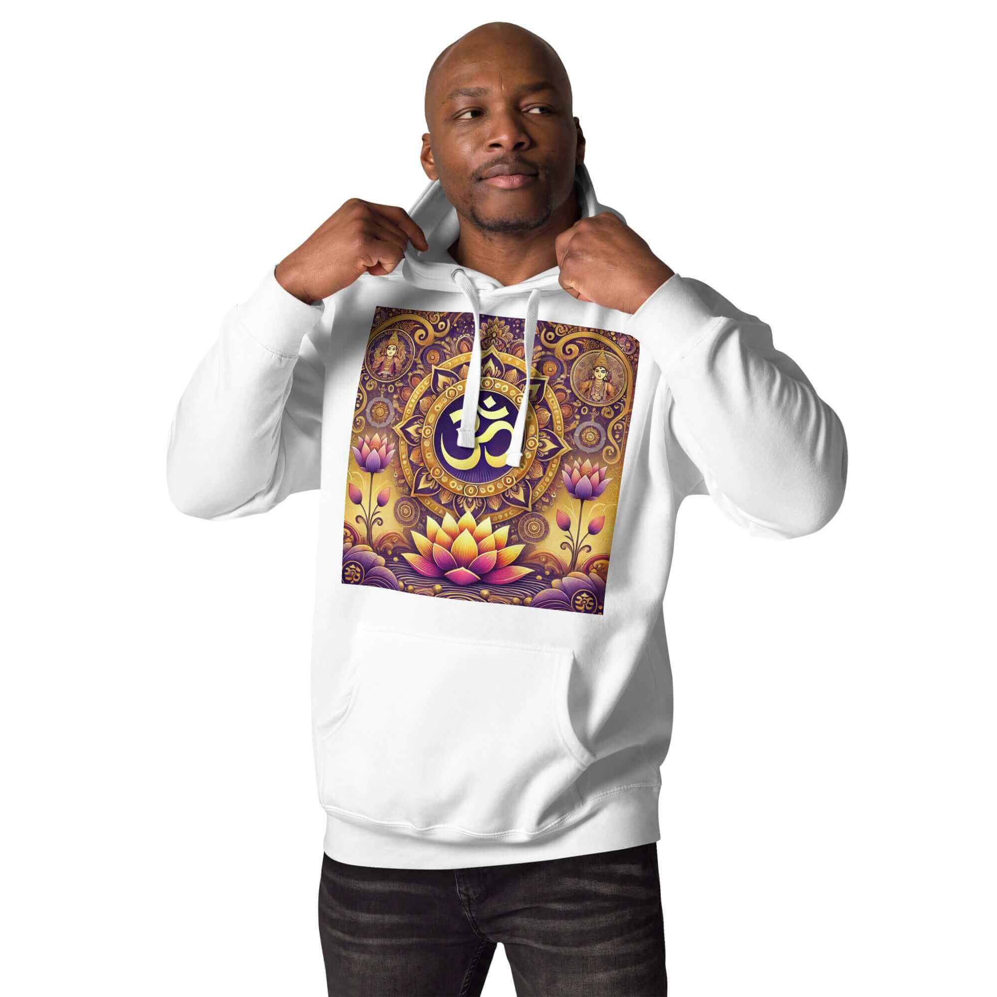 herren om lotus hoodie – premium-qualitä