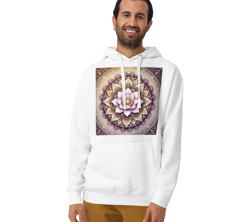 herren lotus mandala hoodie – premium qualitä