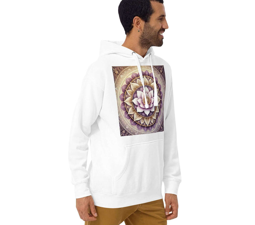 herren lotus mandala hoodie – premium qualitä