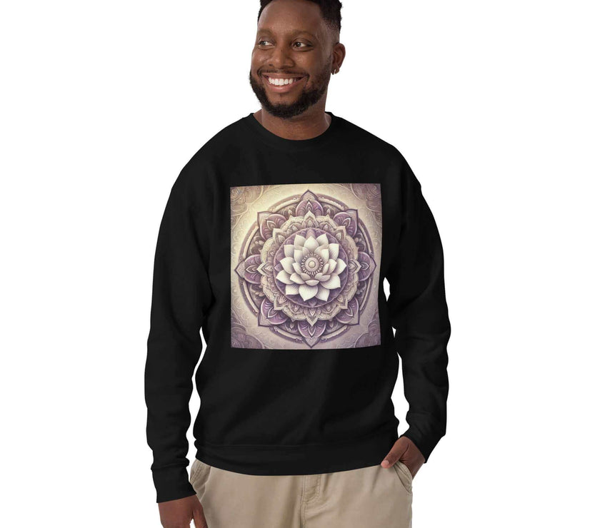herren blumen mandala sweater – premium qualitä