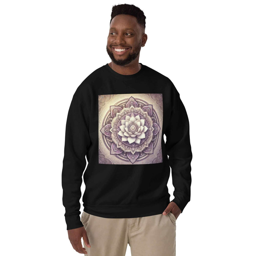 herren blumen mandala sweater – premium qualitä