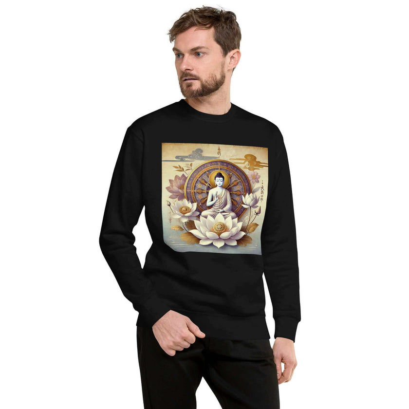 Herren Shiva Lotus Blume Pullover – Premium-Qualitä