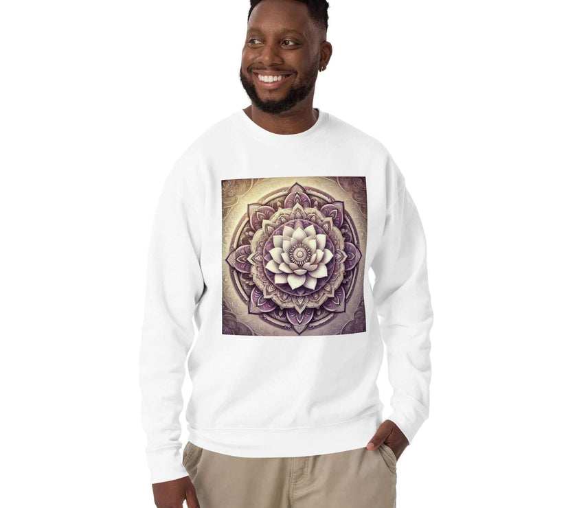 herren blumen mandala sweater – premium qualitä