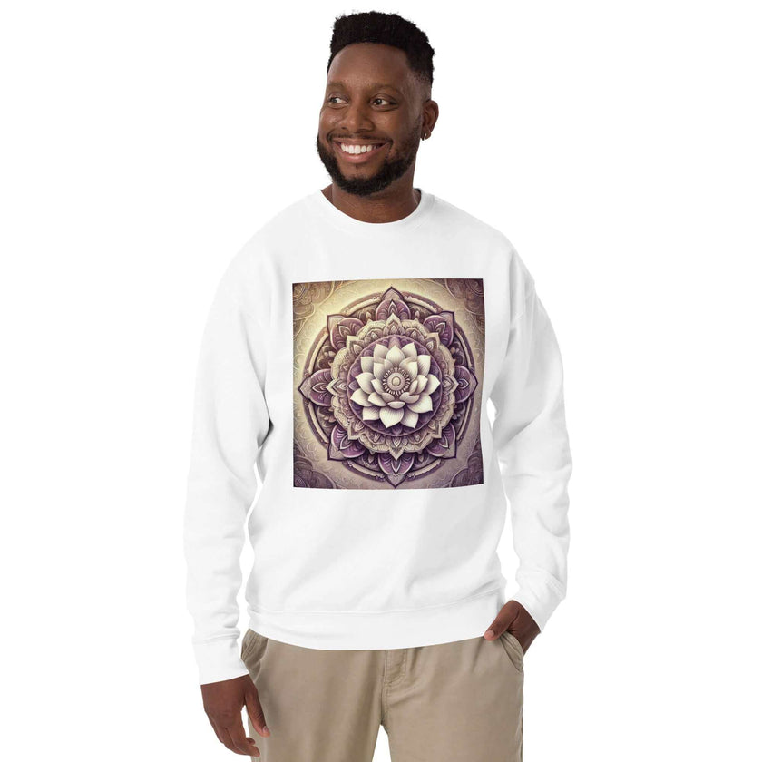 herren blumen mandala sweater – premium qualitä