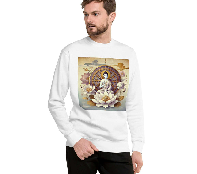Herren Shiva Lotus Blume Pullover – Premium-Qualitä