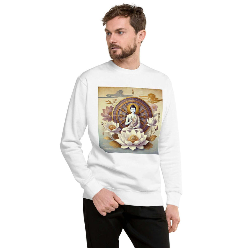 Herren Shiva Lotus Blume Pullover – Premium-Qualitä