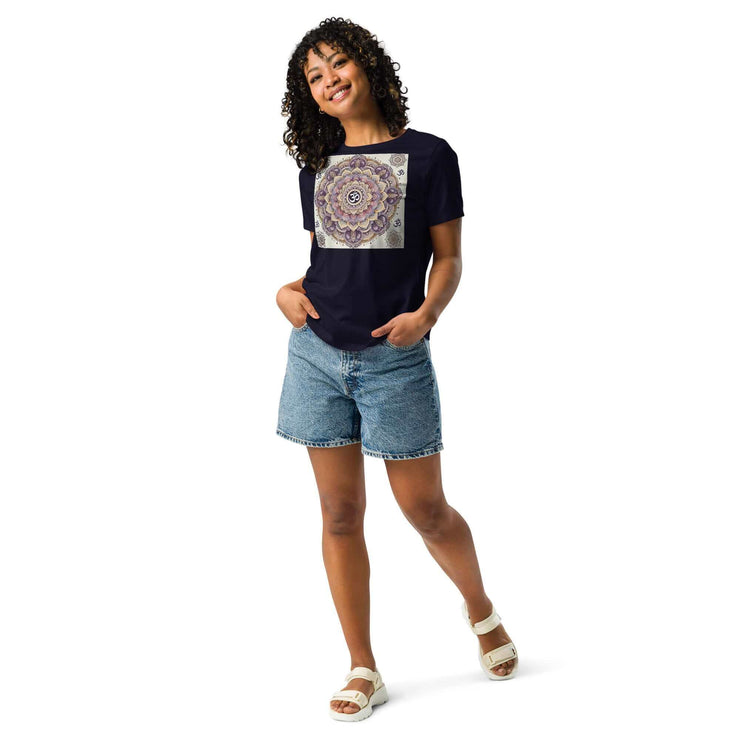 **Mandala Design Damen T-Shirt – Stilvolle, Spirituelle Kleidung für Yoga, Meditation und Lässigen Komfort**