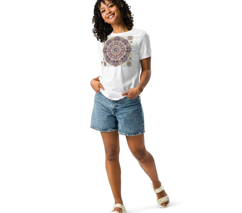 **Mandala Design Damen T-Shirt – Stilvolle, Spirituelle Kleidung für Yoga, Meditation und Lässigen Komfort**