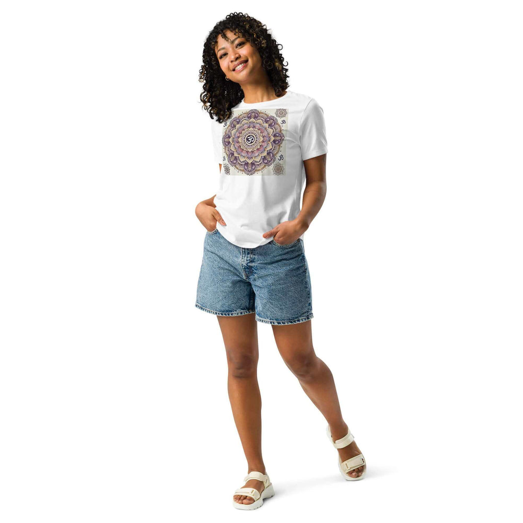 **Mandala Design Damen T-Shirt – Stilvolle, Spirituelle Kleidung für Yoga, Meditation und Lässigen Komfort**